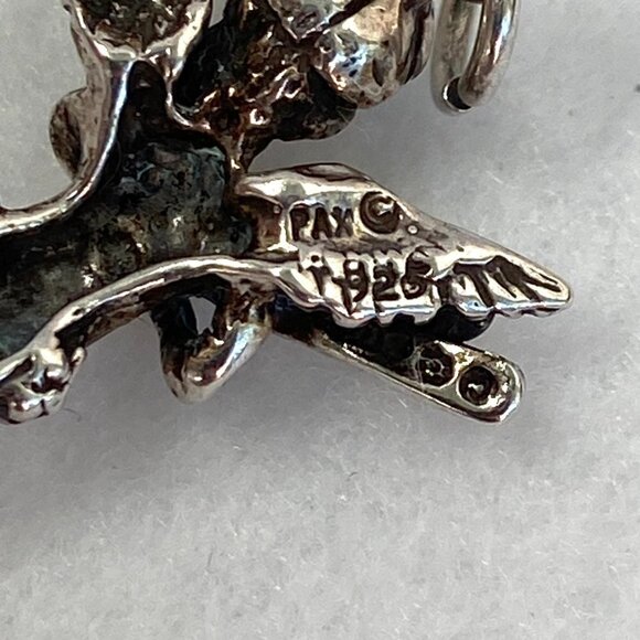 VTG Sterling Silver 925 PAX 3D Angel Boy Cherub Baseball Player Charm Pendant - Picture 8 of 16